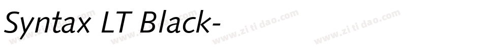 Syntax LT Black字体转换